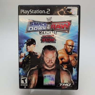 WWE SmackDown vs. Raw 2008 Featuring ECW (PS2) Complete In Box CIB