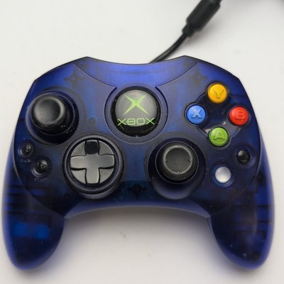 Xbox Controller S Blue Translucent Microsoft Original OEM Wired